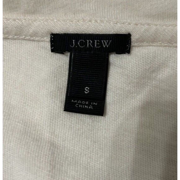 J Crew Womens Embroidered Ivory Knit Floral Cotton Top A6835 Sz S - Picture 7 of 8